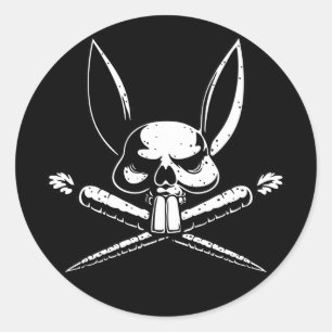 Pirabbit Runder Aufkleber