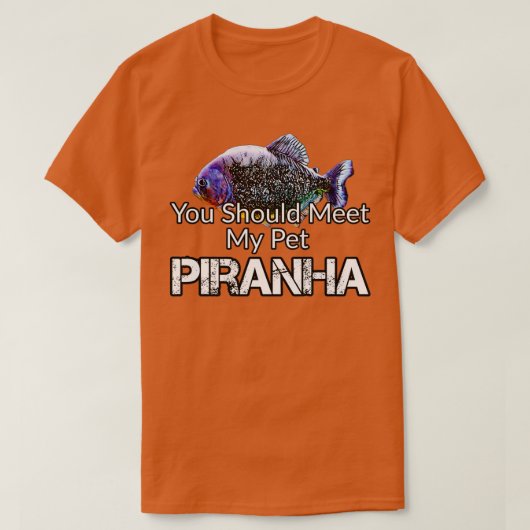 Pirahna Pet Fish Keepers Aquarium Shirts Tasse Sti (Design vorne)