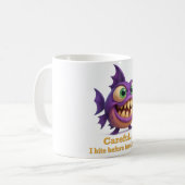 Piraña divertida “Careful… I bite before breakfast Kaffeetasse (Vorderseite Links)