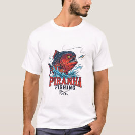 Piranha-Angler-Liebhaber – Kräftiges Angler-Design T-Shirt