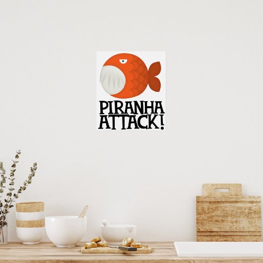 Piranha-Angriff! Poster (Küche)