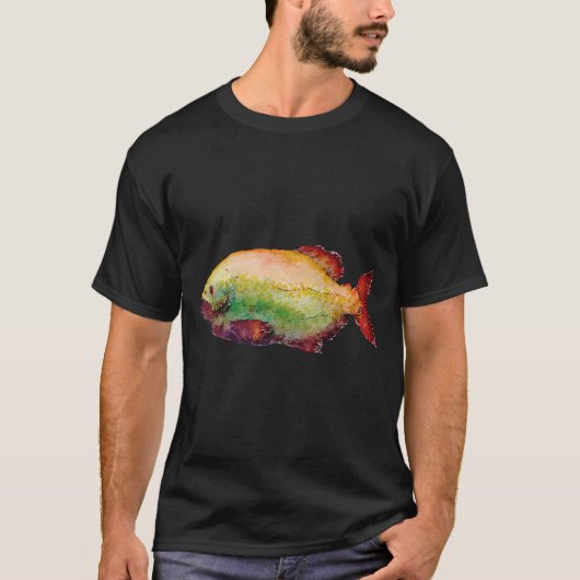 Piranha-Fisch-Illustration T-Shirt (Vorderseite)