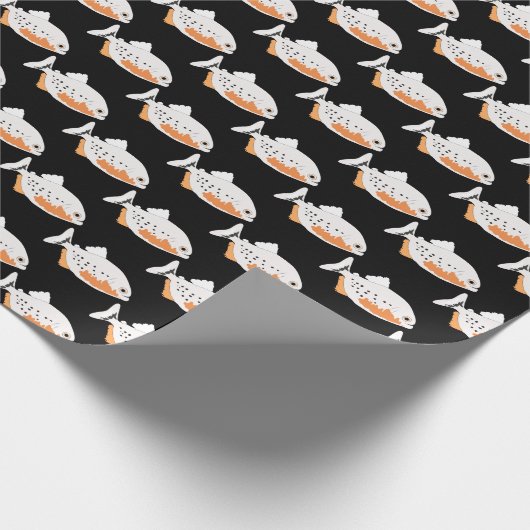 Piranha Fisch Schwimmen Geschenkpapier (Ecke)