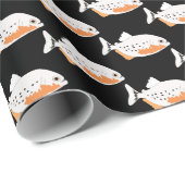 Piranha Fisch Schwimmen Geschenkpapier (Rolleneckpunkt)
