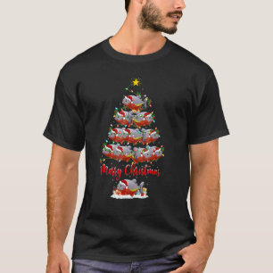 Piranha Fisch Weihnachtsbaum Lichter Santa Piranha T-Shirt