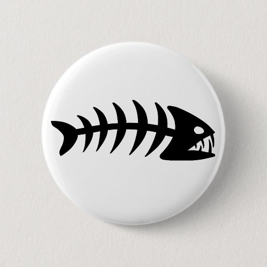 Piranha-Fischgräte Button (Vorderseite)