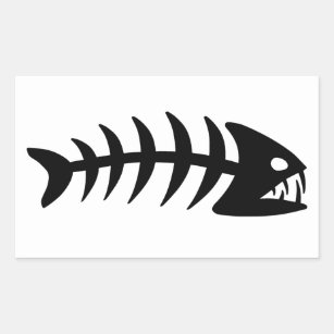 Fisch Skelett Aufkleber Zazzle De