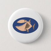 Piranha Fish Button (Vorderseite)
