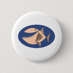 Piranha Fish Button