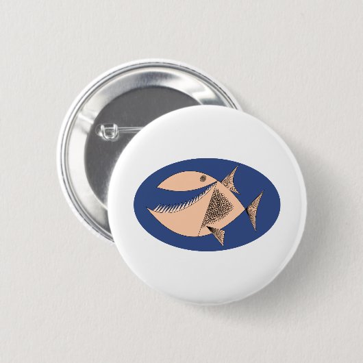 Piranha Fish Button (Vorne & Hinten)