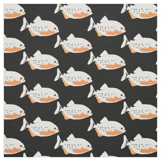 Piranha Fish Red Bellied Piranhas Fun Fish Stoff (Muster)