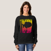Piranha Fish Retro Sweatshirt (Vorne ganz)