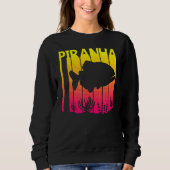 Piranha Fish Retro Sweatshirt (Vorderseite)