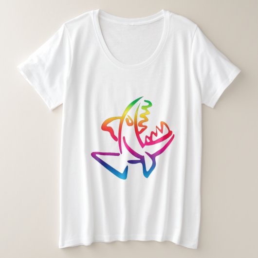 Piranha Große Größe T-Shirt (Design vorne)