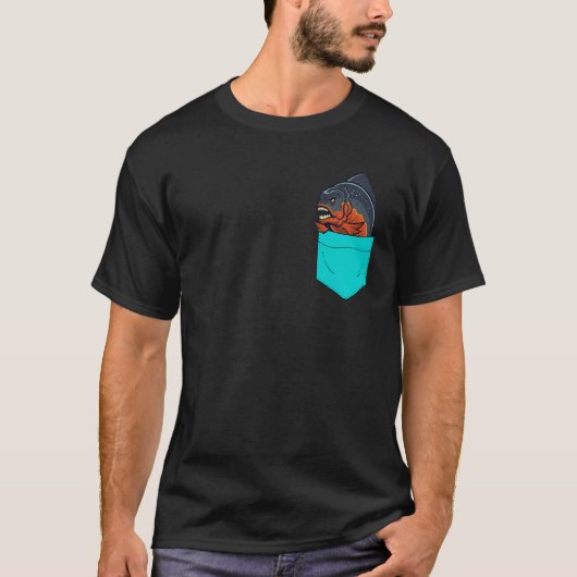 Piranha Pocket T-Shirt (Vorderseite)