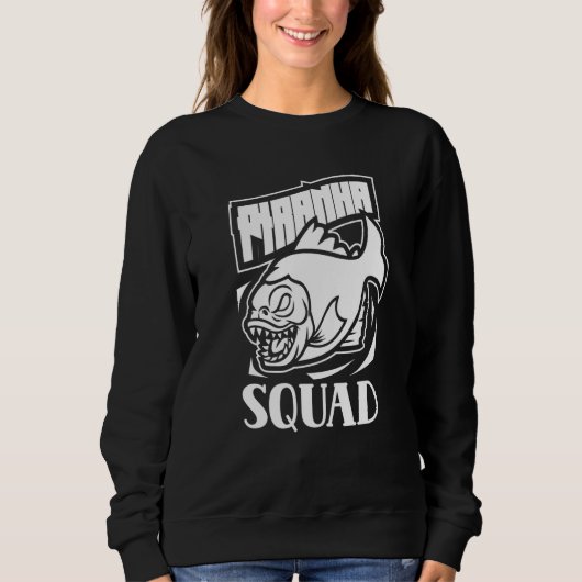 Piranha Squad Retro Piranhas Fisch Sweatshirt (Vorderseite)