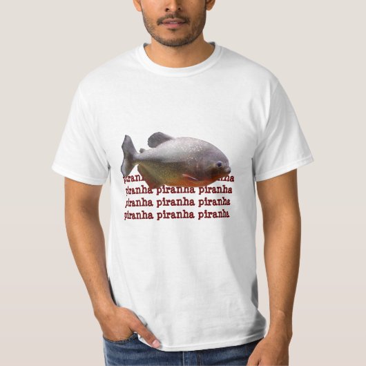 Piranha-südamerikanisches Fisch-niedrige T-Shirt (Vorderseite)