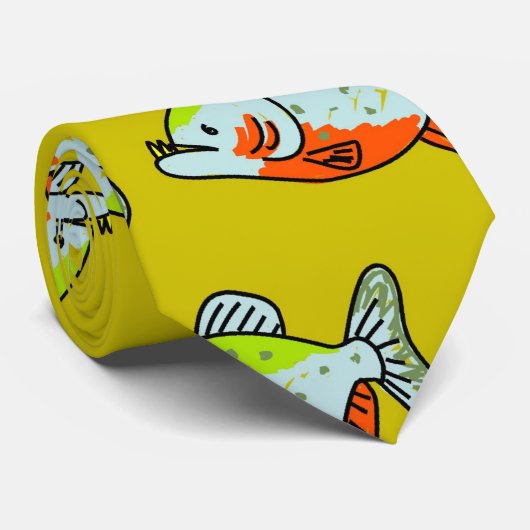 Piranha-Tapete Krawatte (Gerollt)
