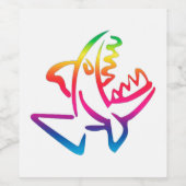 Piranha Weinetikett (Einzelnes Label)