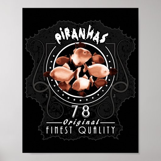 Piranhas 1978 Illustration Poster (Vorne)