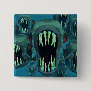Piranhas Fish Custom Personalize Anniversale Button
