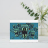 Piranhas Fish Custom Personalize Anniversale Postkarte (Stehend Vorderseite)
