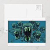 Piranhas Fish Custom Personalize Anniversale Postkarte (Vorne/Hinten)