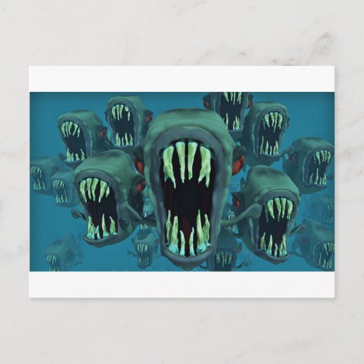 Piranhas Fish Custom Personalize Anniversale Postkarte (Vorderseite)