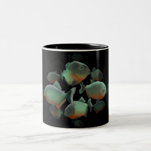Piranhas Illustration Zweifarbige Tasse
