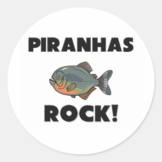 Piranhas Rock Runder Aufkleber (Vorderseite)