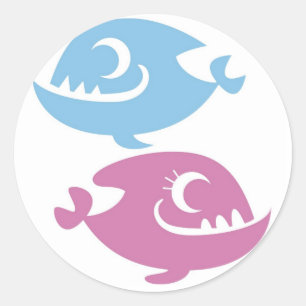 Piranhas von Prose-Aufklebern Runder Aufkleber