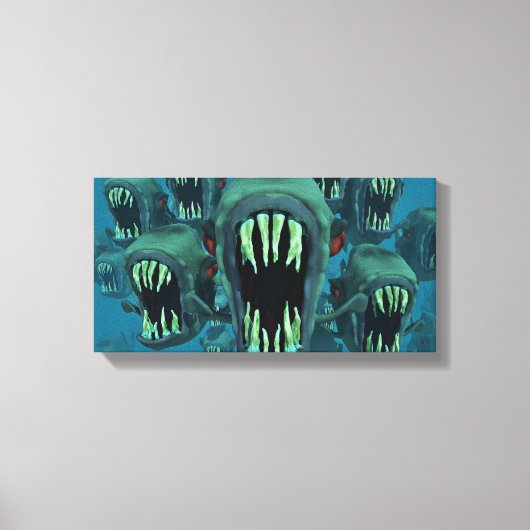 Piranhas-| Zazzle_Growshop. Leinwanddruck (Vorderseite)