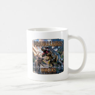 Piranhasaurus Wrecks Fotografisch – Lustig Gruseli Kaffeetasse