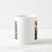 Piranhasaurus Wrecks Illustration – Funny Scary Kaffeetasse (Mittel)