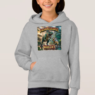 Piranhasaurus Wrecks Illustration – Lustige Grusel Hoodie