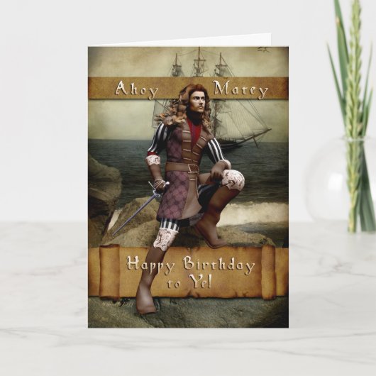 Pirat - alles Gute zum Geburtstag nach YE - Karte (Vorderseite)