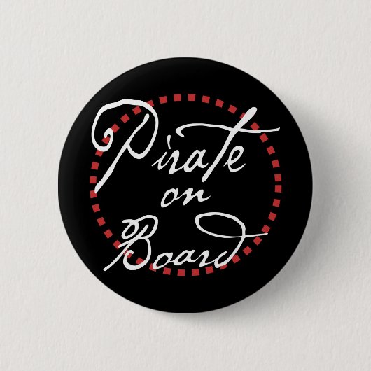 Pirat an Bord Button (Vorderseite)