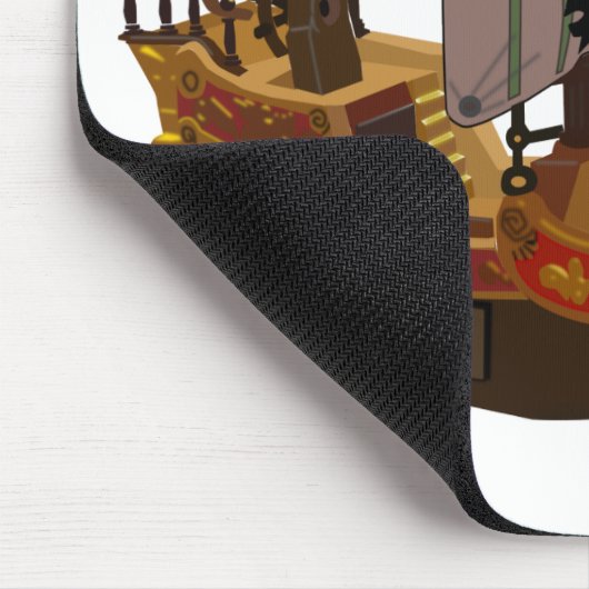 Pirat Andy auf einem Schiff Mousepad (Ecke)