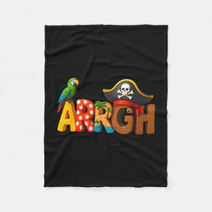 Pirat arrgh Papagei Totenkopf Hut Abenteuer Stil Fleecedecke