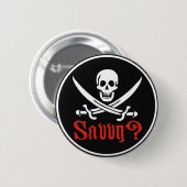 Pirat ausgebufft button (Vorne & Hinten)