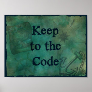 Pirat behalten zum Code Poster
