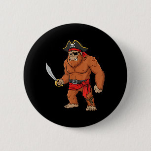 Pirat Bigfoot Kleinkind Junge Lustige Kinder Hallo Button