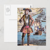 Pirat Black Bart Postkarte (Vorne/Hinten)