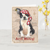 Pirat Bostons Terrier Karte (Gelbe Blume)