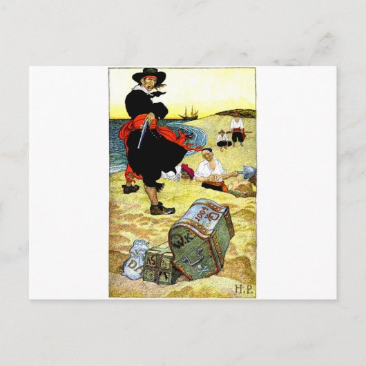 Pirat-Clip-Art-4 Postkarte (Vorderseite)
