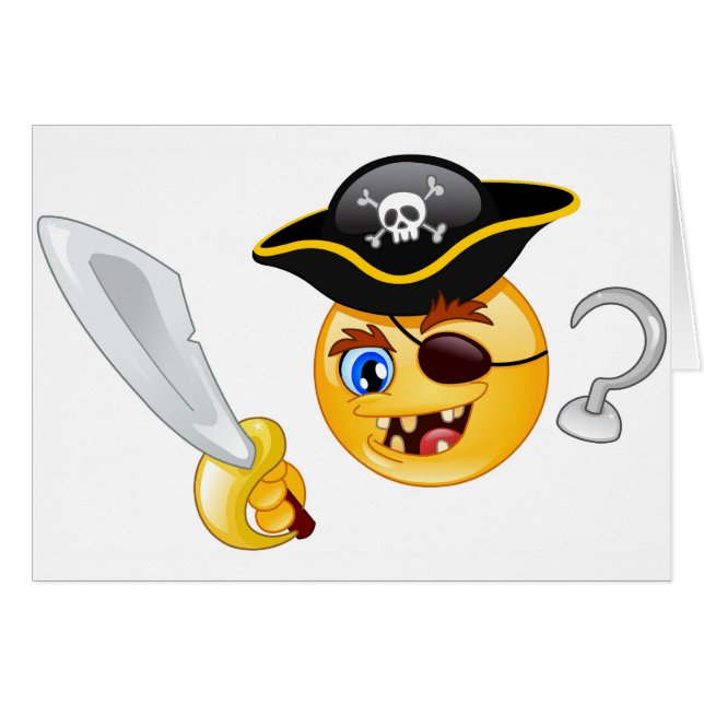Pirat Emoji (Vorderseite (Horizontal))