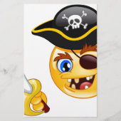 Pirat Emoji Briefpapier (Vorderseite)