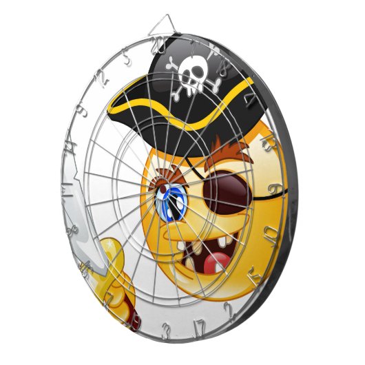 Pirat Emoji Dartscheibe (Vorderseite rechts)