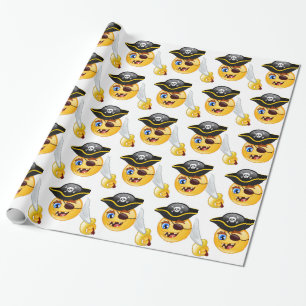 Pirat Emoji Geschenkpapier