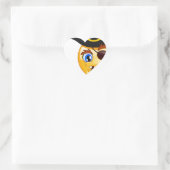 Pirat Emoji Herz-Aufkleber (Tasche)